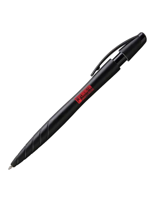 Awali Black Metallic Pen - Black Ink w/Pennington Logo