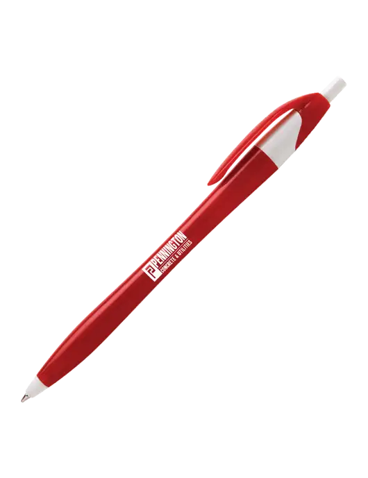Novella Red/White Executive Pen - Blue Ink w/Pennington Logo