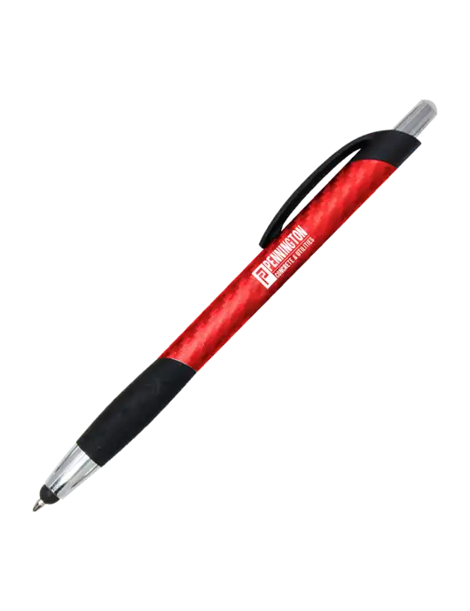Sunray Red Stylus Pen - Black Ink w/Pennington Logo