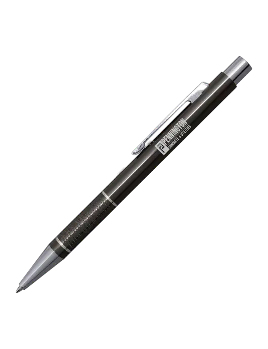 St George Gunmetal Pen - Blue Ink w/Pennington Logo