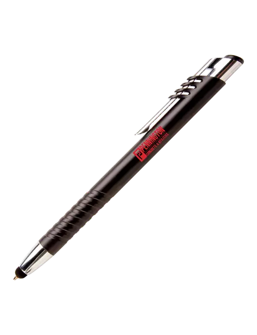 Schirhart Black Stylus Pen - Blue Ink w/Pennington Logo