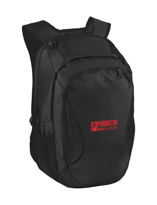 Stealth Black Laptop Backpack w/Pennington Logo