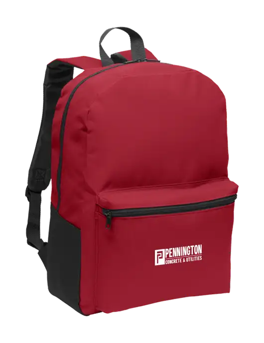 Casual Red Lightweight Laptop Backpack w/Pennington Logo