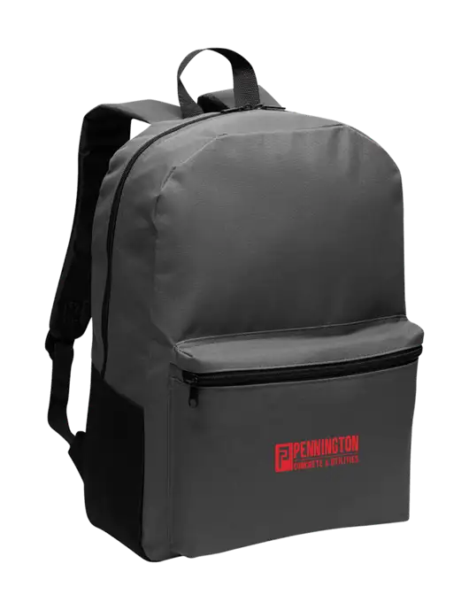 Casual Dark Charcoal Lightweight Laptop Backpack w/Pennington Logo