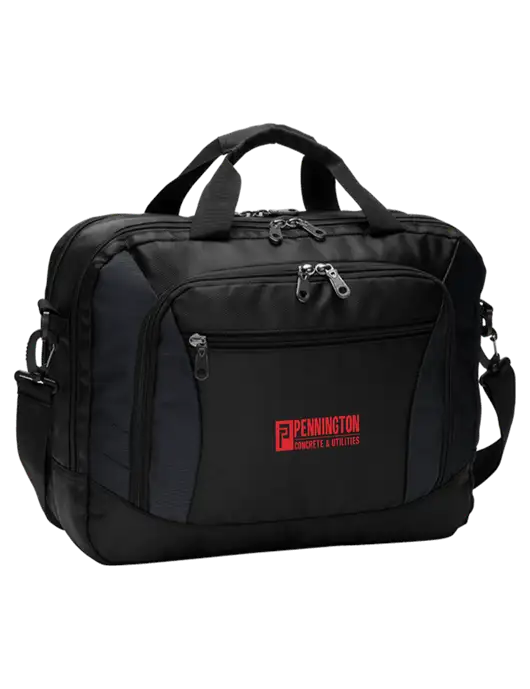 Commuter Black Laptop Briefcase w/Pennington Logo