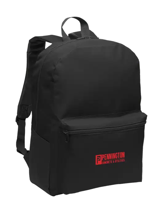 Casual Black Lightweight Laptop Backpack w/Pennington Logo