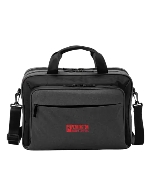 Travel Exec Graphite Heather/Black Laptop Briefcase w/Pennington Logo