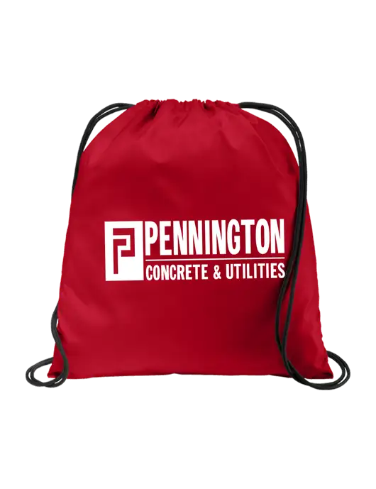 Drawstring True Red Cinch Pack w/Pennington Logo
