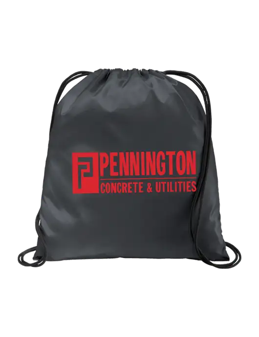 Drawstring  Graphite Grey Cinch Pack w/Pennington Logo