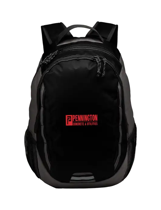 Ridge Black/Dark Charcoal Laptop Backpack w/Pennington Logo