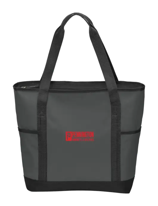 On the Go Charcoal/Black Tote  w/Pennington Logo