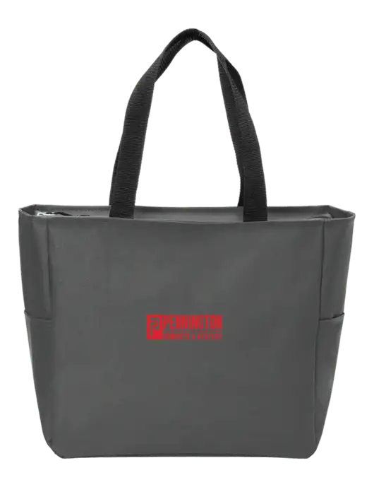 Everyday Charcoal Zip Tote Dark w/Pennington Logo