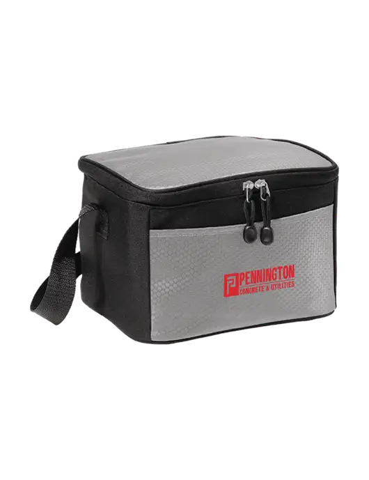 6 Can Grey/Black Cube Cooler w/Pennington Logo