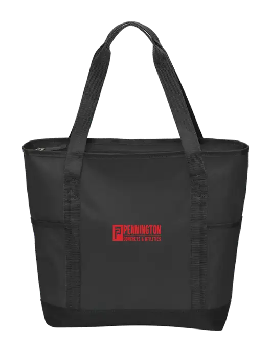On the Go Black/Black Tote w/Pennington Logo