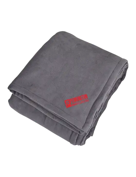 Mountain Lodge Hearth Grey Blanket  w/Pennington Logo