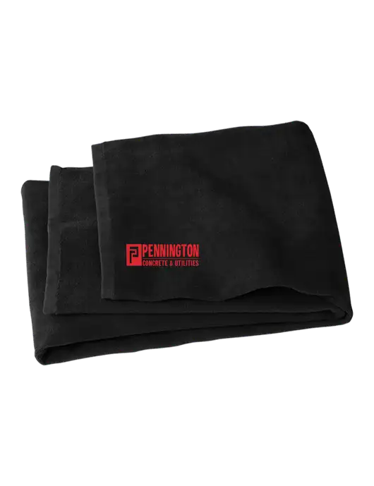 Black Beach Towel w/Pennington Logo