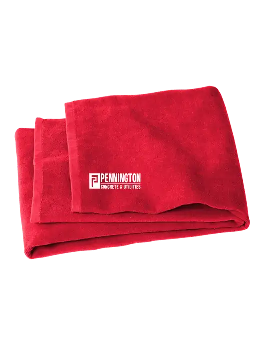 Red Beach Towel w/Pennington Logo