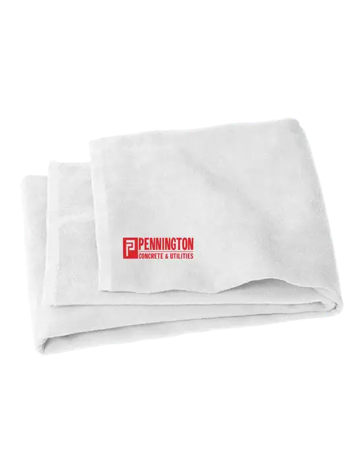 White Beach Towel w/Pennington Logo