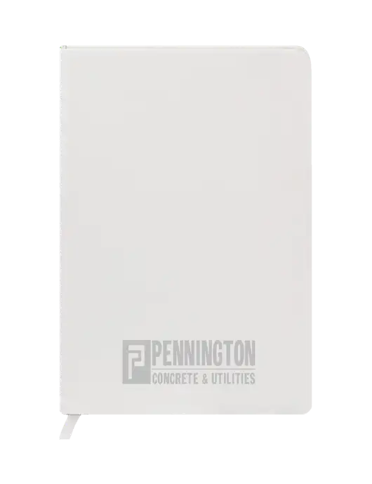 Fabrizio White Hard Cover 5.75 x 8.3  Journal w/Pennington Logo