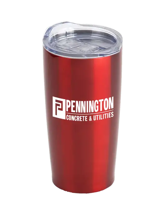 Society Red 20 oz Insulated Tumbler w/Pennington Logo