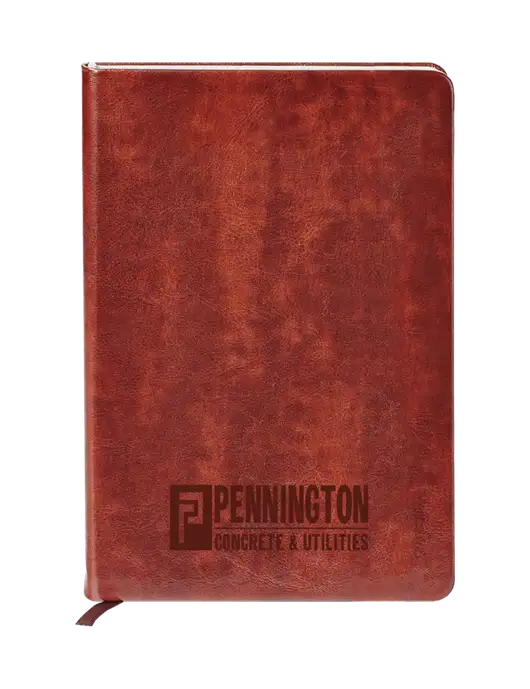 Fabrizio Brown Hard Cover 5.75 x 8.3 Journal w/Pennington Logo