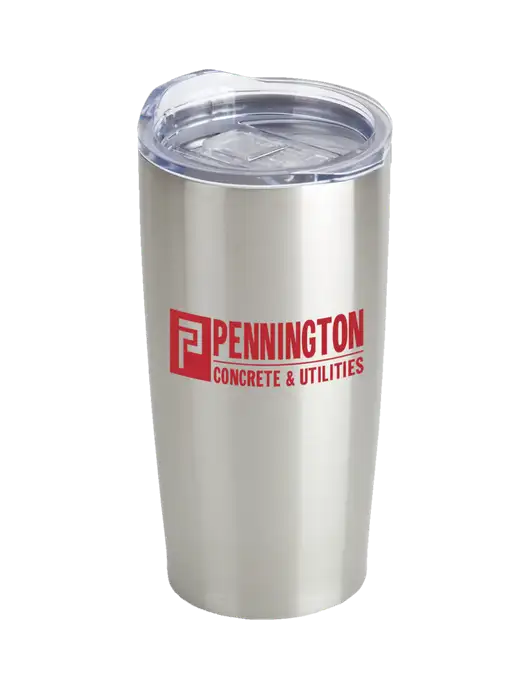 Society Silver 20 oz Insulated Tumbler w/Pennington Logo