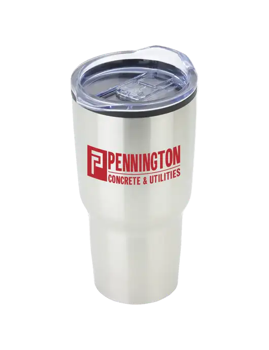 Odyssey Silver 30 oz Travel Tumbler w/Pennington Logo