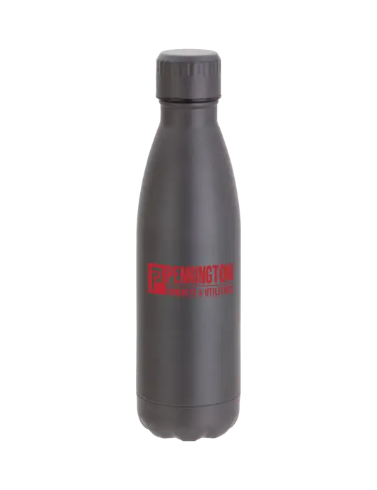 City Go Matte Charcoal 17 oz Insulated Bottle w/Pennington Logo