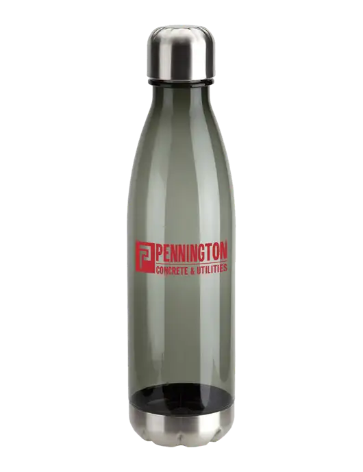 Bayside Tritan Smoke 25 oz Bottle with Stainless Base and Cap w/Pennington Logo