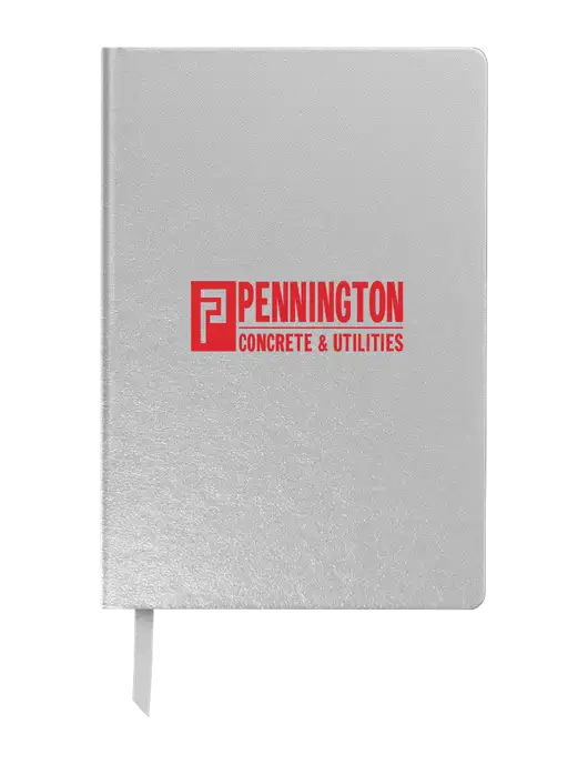 Achieve Silver Hardcover Journal, 5.5 x 8.37 w/Pennington Logo