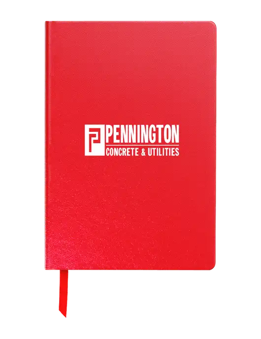 Achieve Red Hardcover Journal, 5.5 x 8.37 w/Pennington Logo