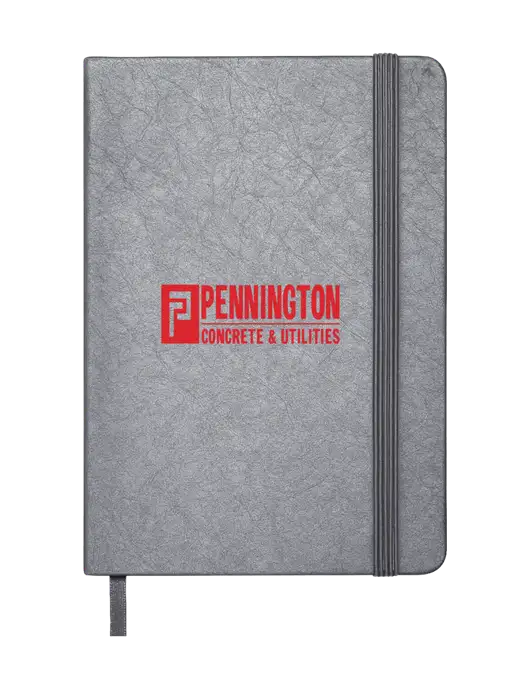 Granite Dark Grey Hardcover Journal, 5.62 X  8.37 w/Pennington Logo