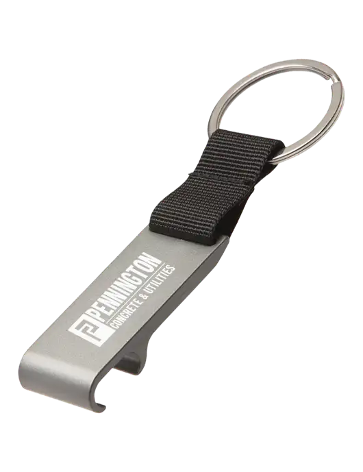 Gunmetal Bottle Opener & Key Ring w/Pennington Logo