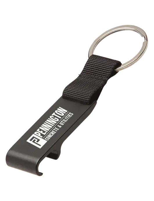 Black Bottle Opener & Key Ring w/Pennington Logo