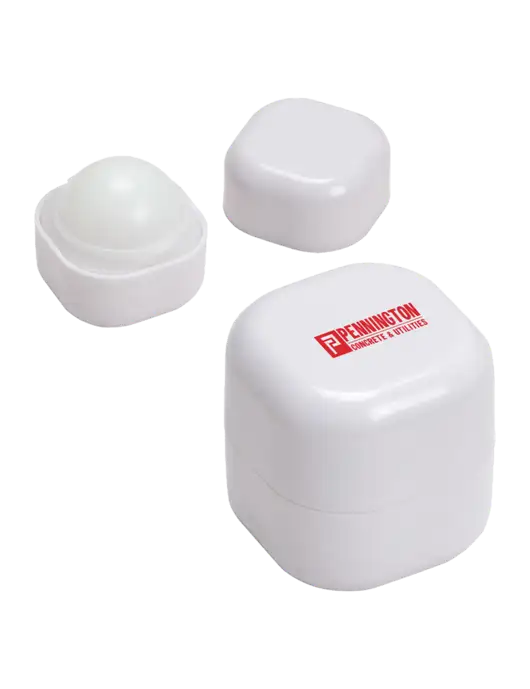 White Chap Cube Vanilla Lip Balm w/Pennington Logo
