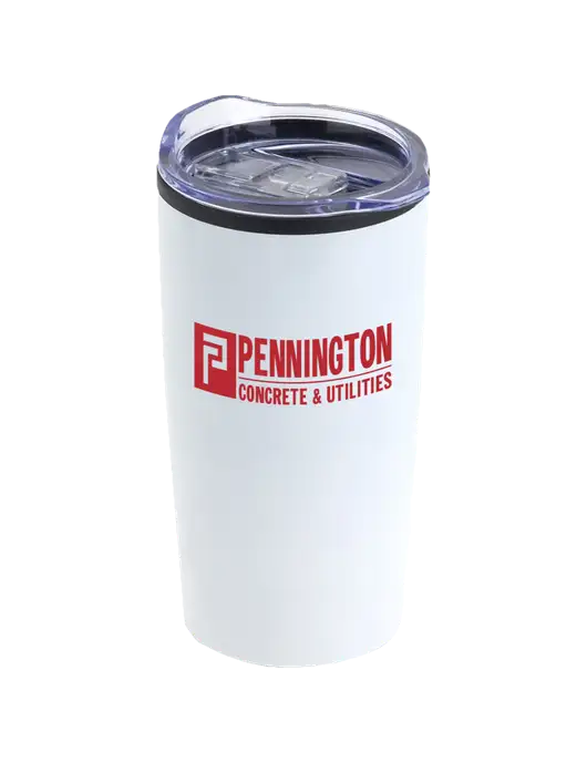 Olympus White 20 oz Tumbler w/Pennington Logo