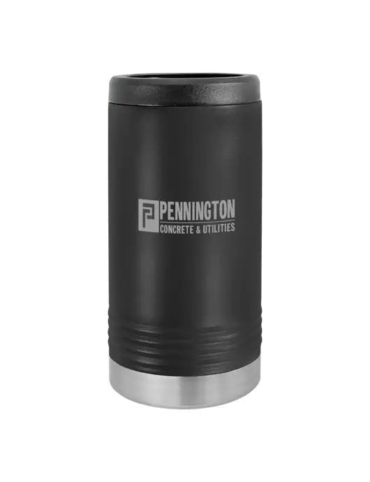 Polar Camel Powder Coated Black Vacuum Insulated Slim Beverage Holder w/Pennington Logo