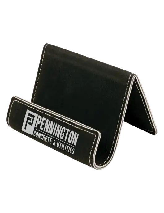 Black Leatherette Card & Phone Holder w/Pennington Logo