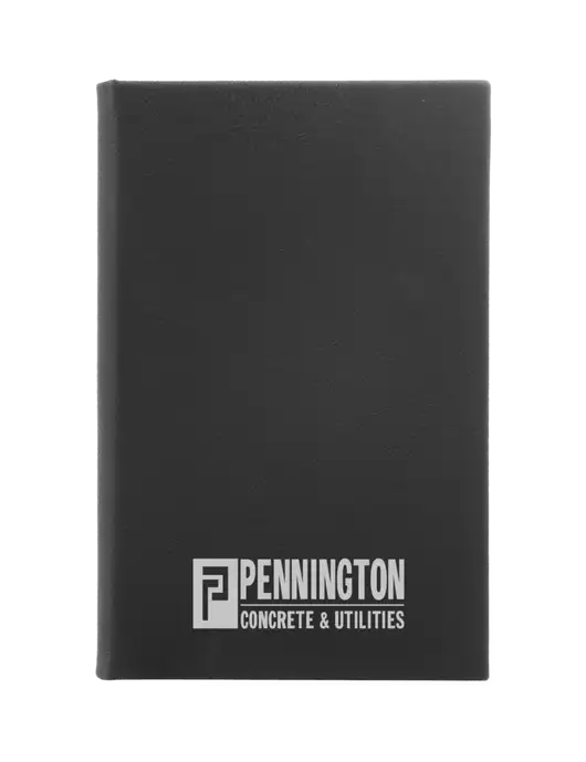 Black Leatherette 5.25 x 8.25 Journal w/Pennington Logo