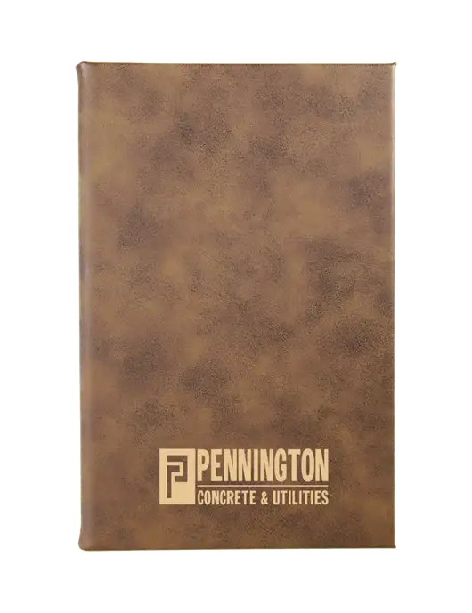 Rustic Leatherette 5.25 x 8.25 Journal w/Pennington Logo