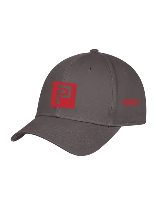 Charcoal Structured Cap Hook & Loop w/Pennington Icon Logo, Pennington Logo