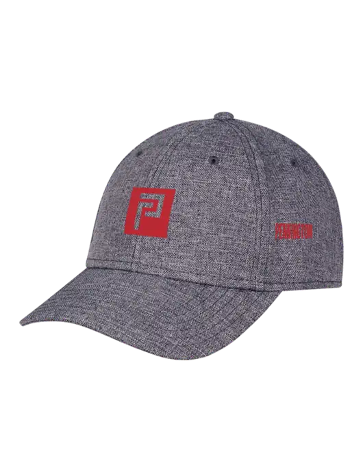 Heather Charcoal Structured Linen Look Cap Hook & Loop w/Pennington Icon Logo, Pennington Logo