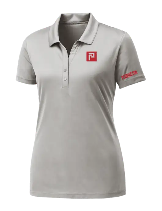 Womens Very Light Grey PosiCharge Competitor Polo w/Pennington Icon Logo, Pennington Logo
