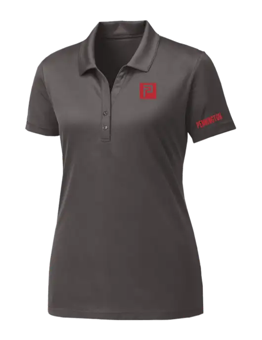 Womens Dark Grey PosiCharge Competitor Polo w/Pennington Icon Logo, Pennington Logo