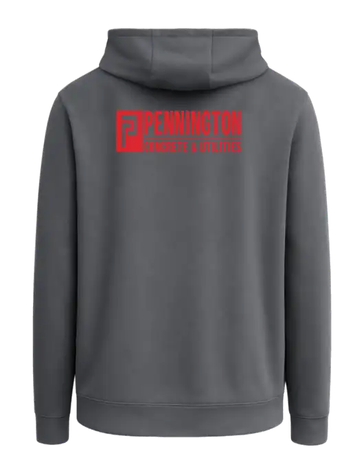 Dark Smoke Grey Sport-Wick Fleece Hooded Pullover w/Pennington Logo, Pennington Icon Logo