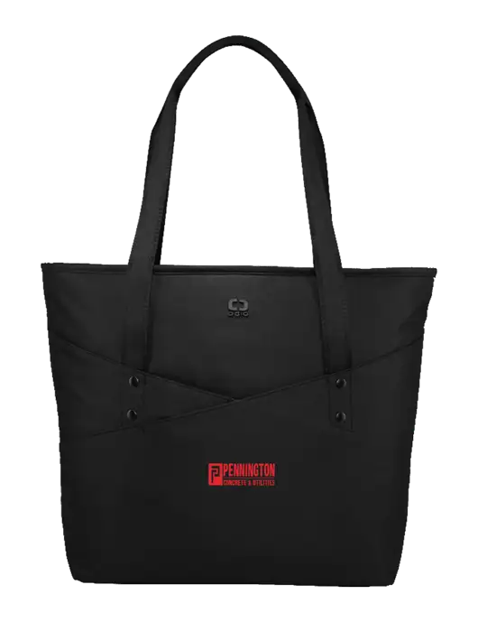 OGIO Black Downtown Tote 
 w/Pennington Logo