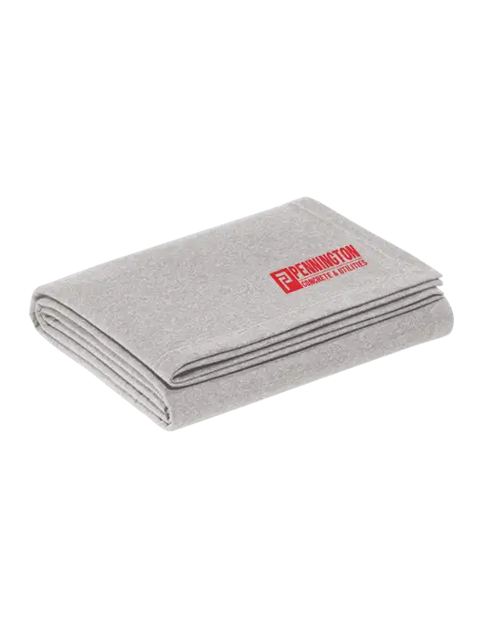 Recycled Light Heather Grey Blanket w/Pennington Logo