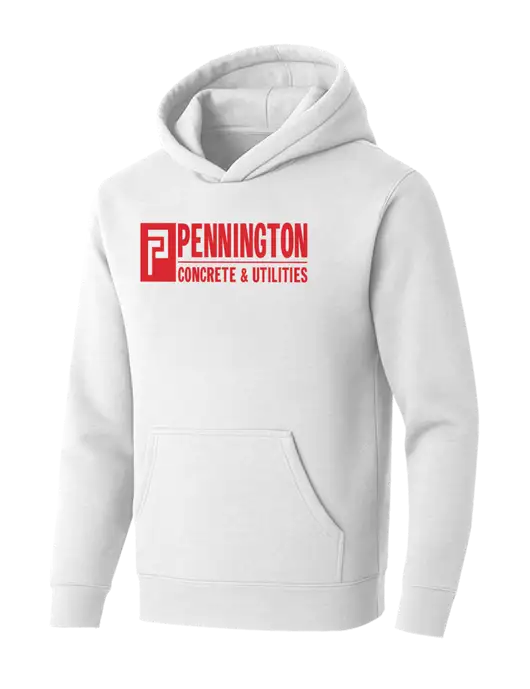 BELLA+CANVAS Heathered White Sponge Fleece Pullover Hoodie w/Pennington Logo