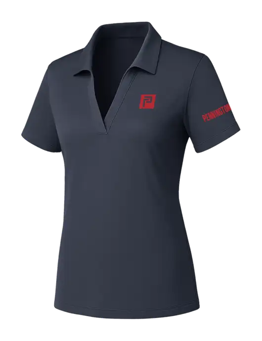 Womens Dark Grey PosiCharge RacerMesh Polo w/Pennington Icon Logo, Pennington Logo