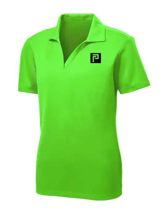 Womens Neon Green PosiCharge RacerMesh Polo w/Pennington Icon Logo